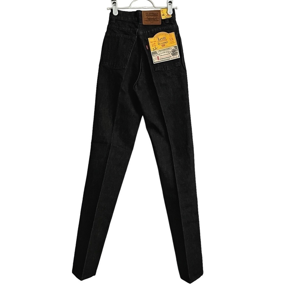 Nwt Levi’s 531 Premium Vintage High Waisted Super Slim Jeans 24 *Fit Small Black